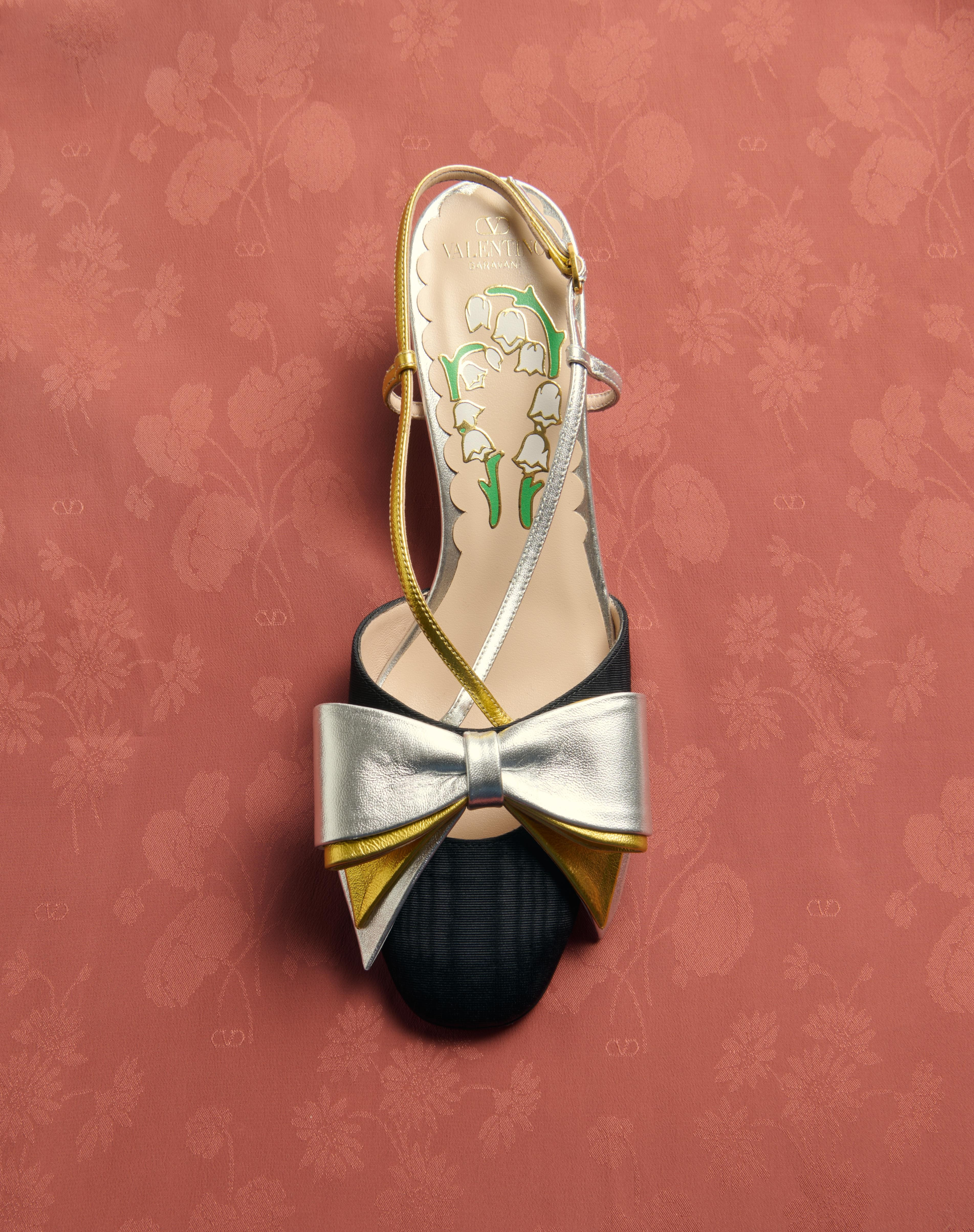BOWOW SLINGBACK PUMPS IN MOIRÈ FABRIC 45MM - 9