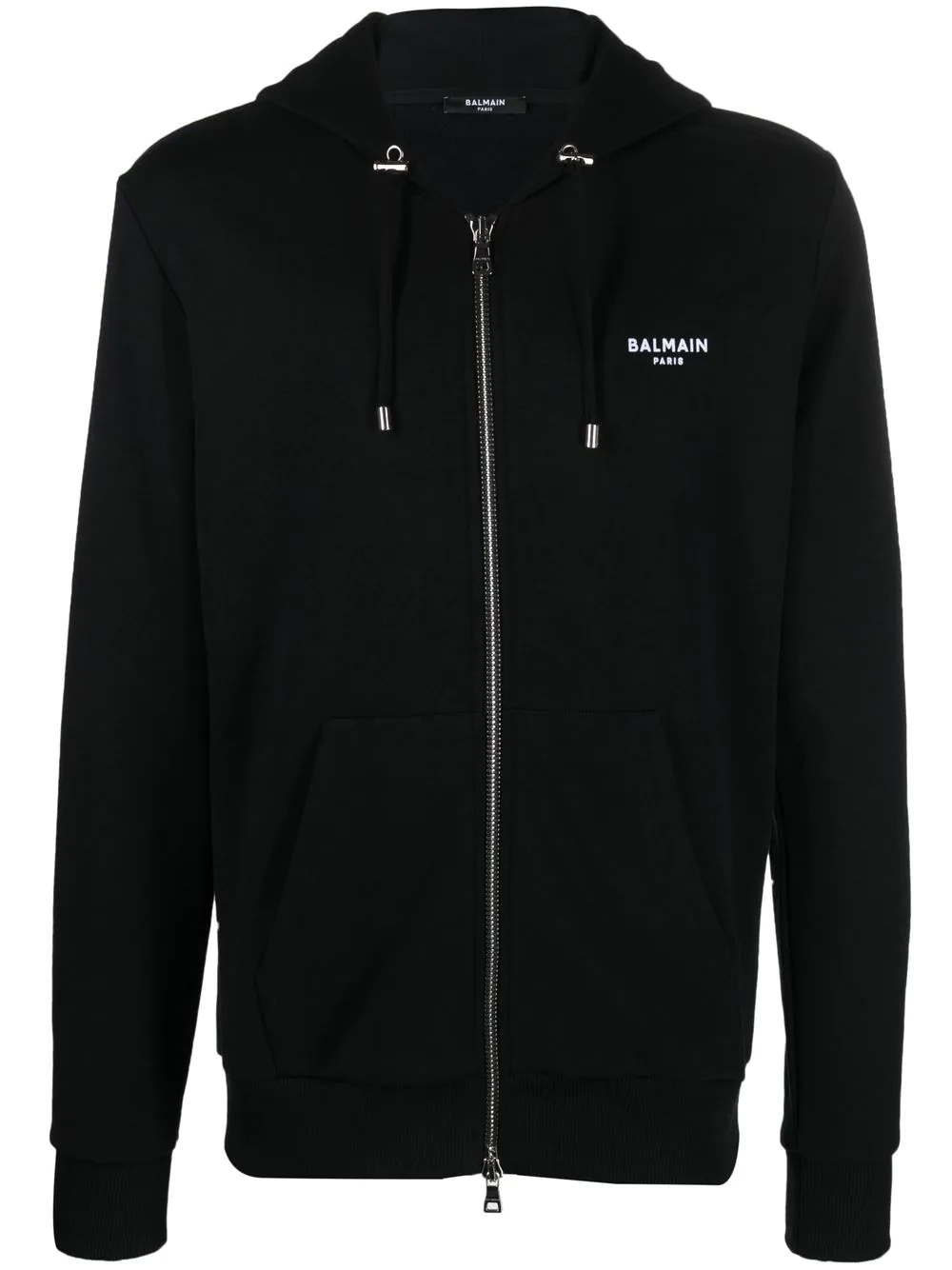 logo-print zipped hoodie - 1