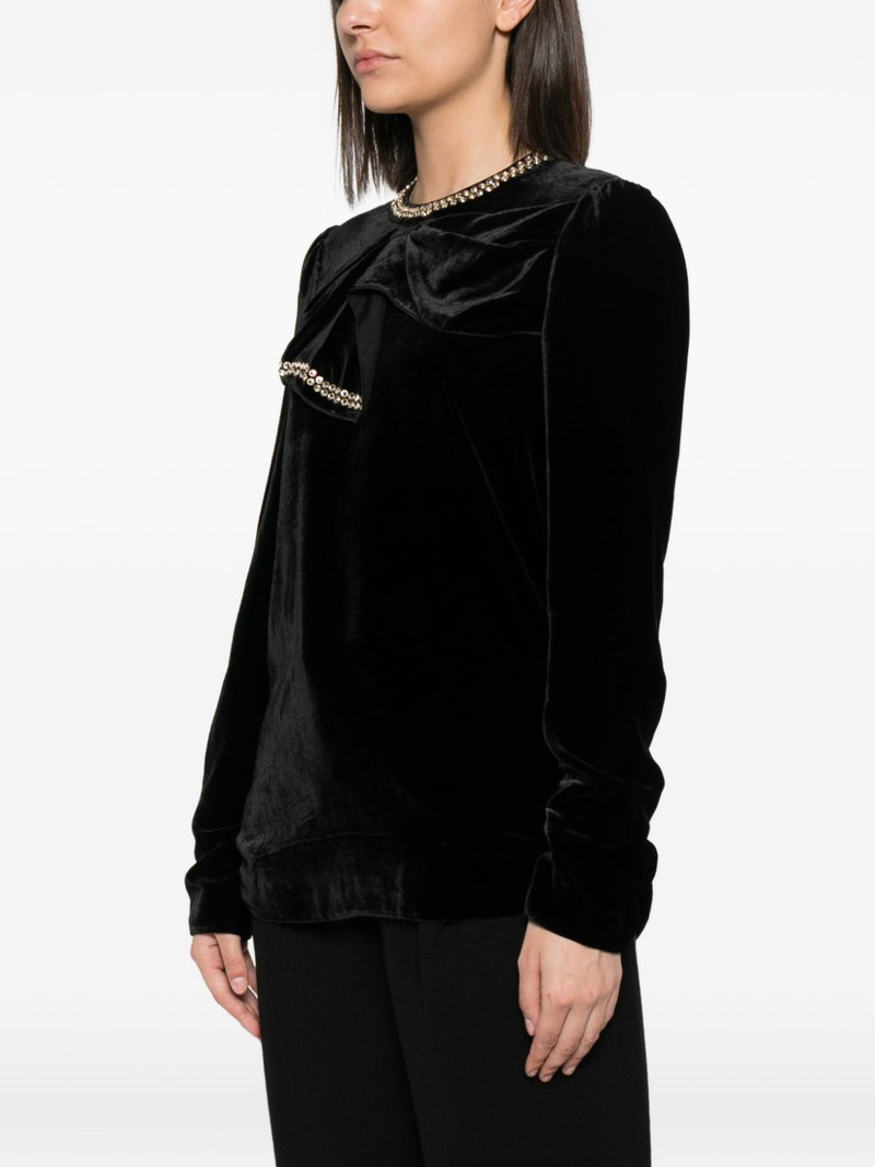 crystal-embellished bow-detail top 3