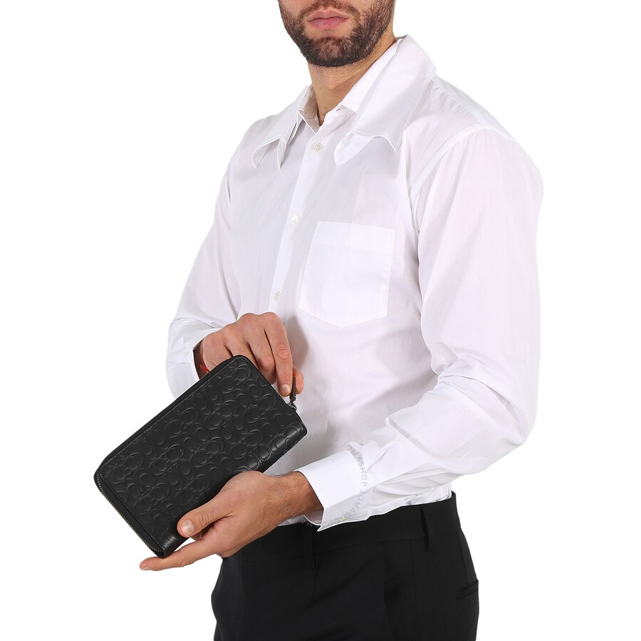Coach Black Men's Travel Wallet In Signature Leather - 2