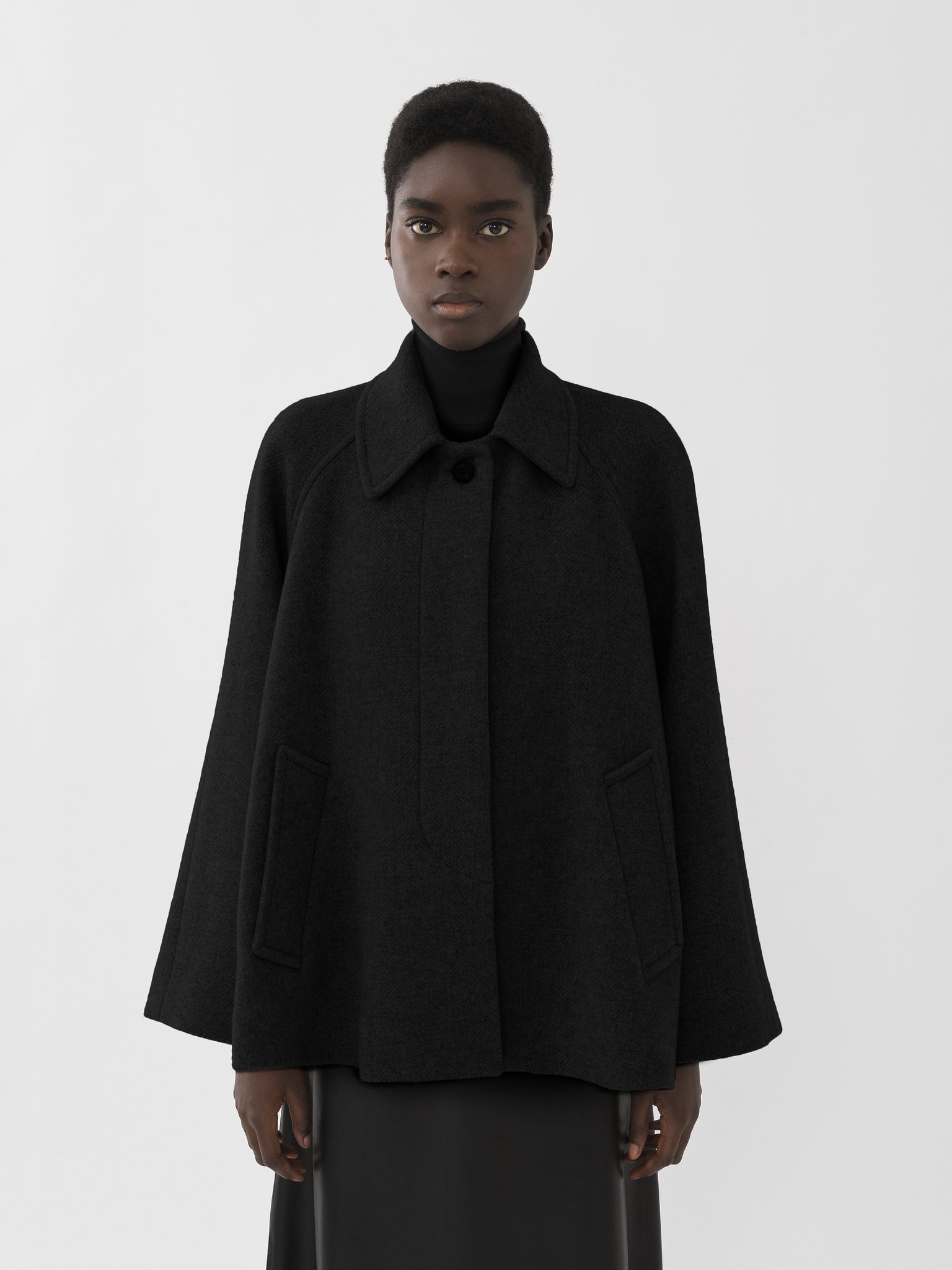 SHORT CAPE COAT - 6