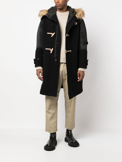 Junya Watanabe MAN contrast-sleeve duffle coat outlook