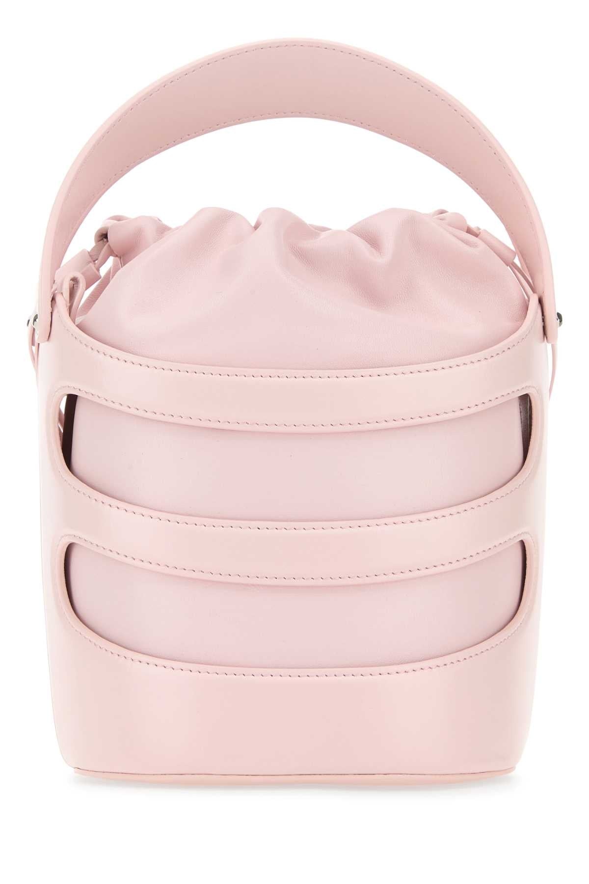 Alexander Mcqueen Women Pastel Pink Leather The Rise Bucket Bag - 3