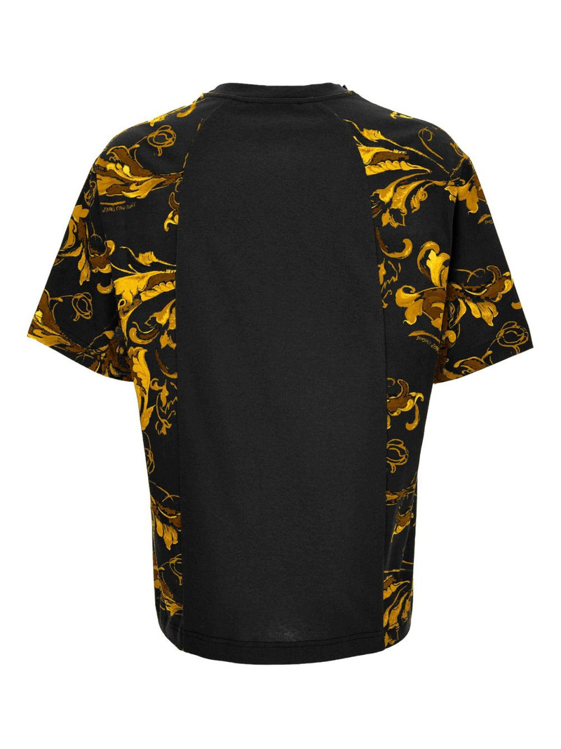 VERSACE JEANS COUTURE Barocco-print panelled T-shirt outlook