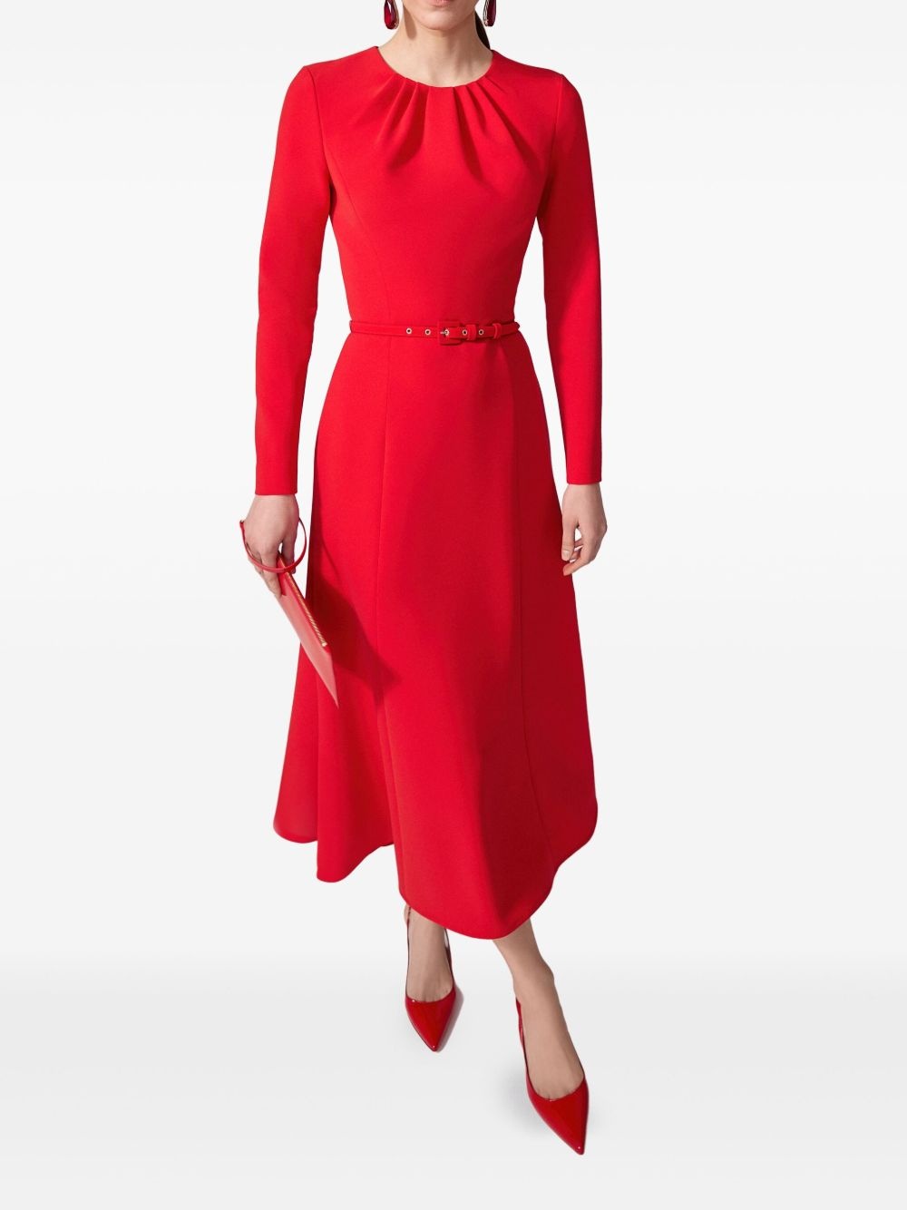 belted midi dress - 4
