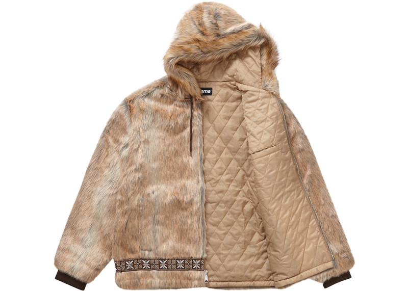 Supreme Supreme Faux Fur Parka Brown outlook