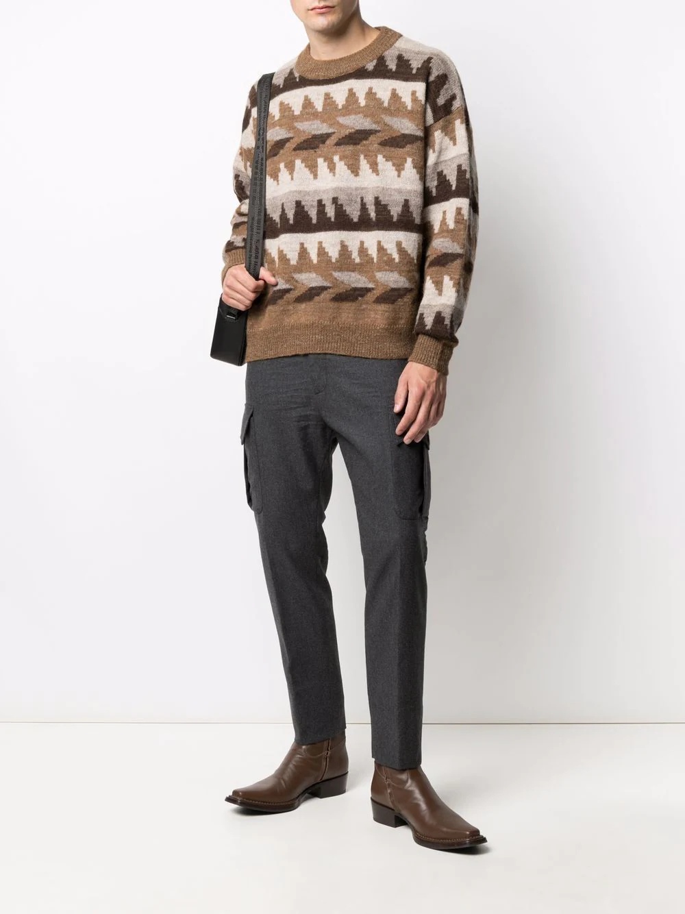 felt tapered trousers - 2