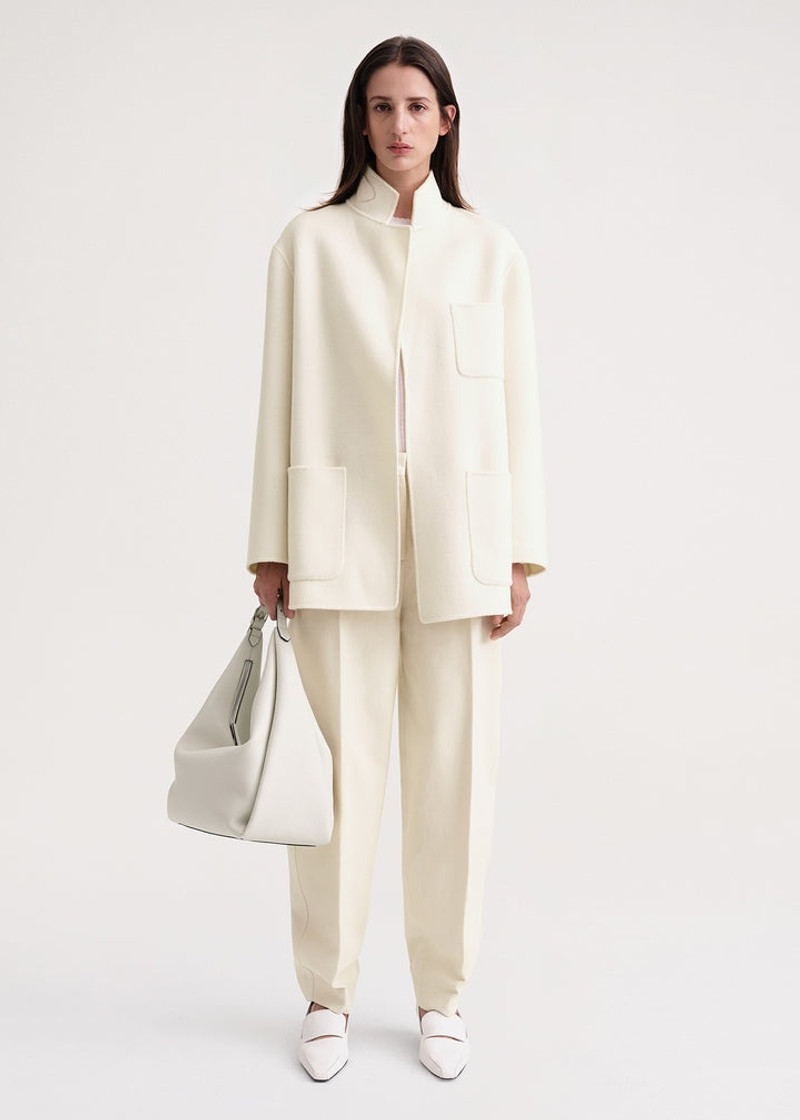 Totême Patch pocket doublé jacket vanilla outlook