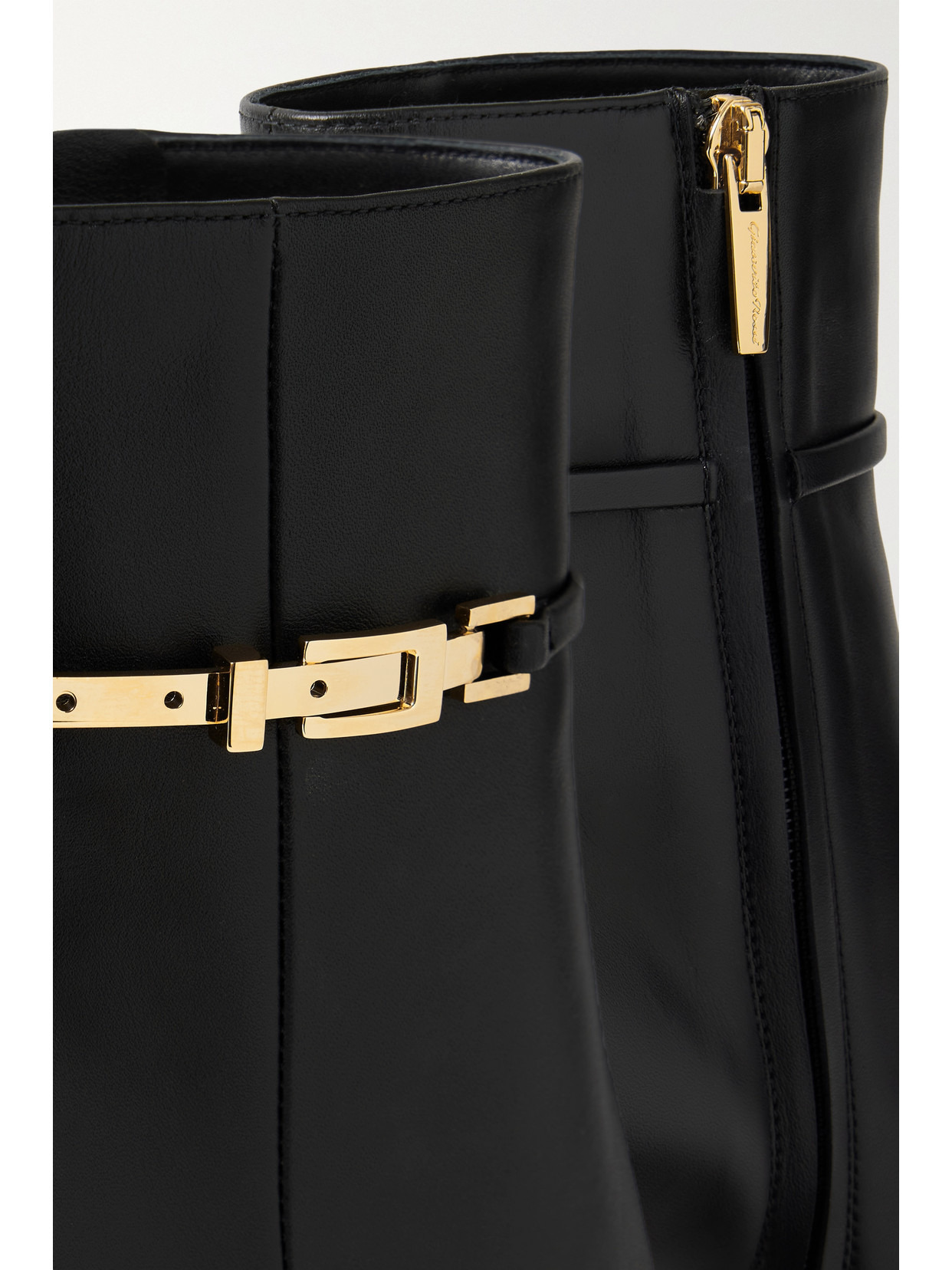 Vitello Glove 85 Embellished Leather Ankle Boots - 4