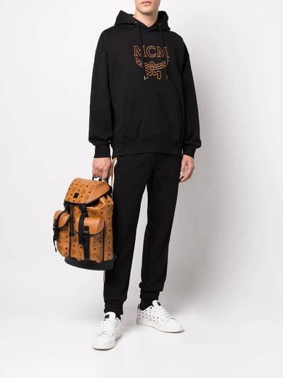 MCM embroidered logo long-sleeve hoodie outlook