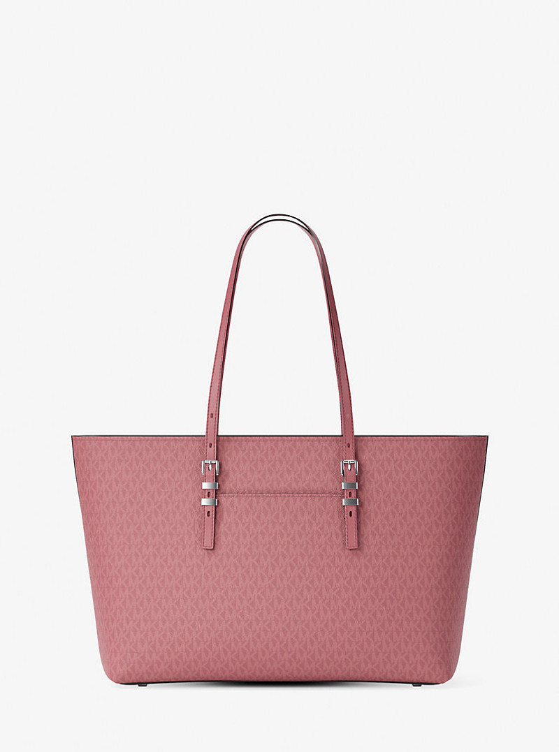 Quinn Large Signature Logo and Leather Tote Bag 3