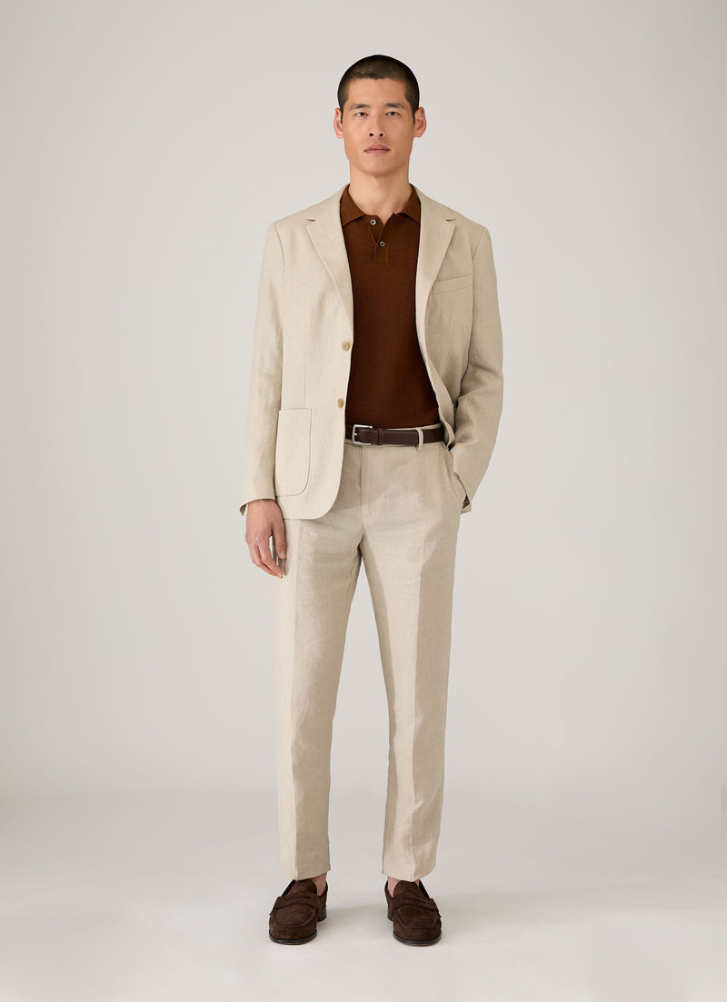 Sunspel Silk Linen Honeycomb Polo outlook