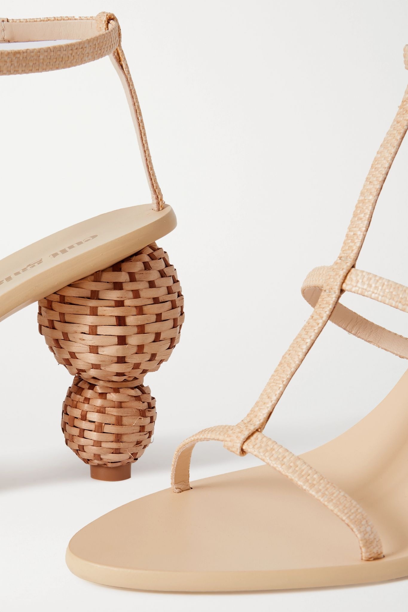 Eden raffia and leather sandals - 5