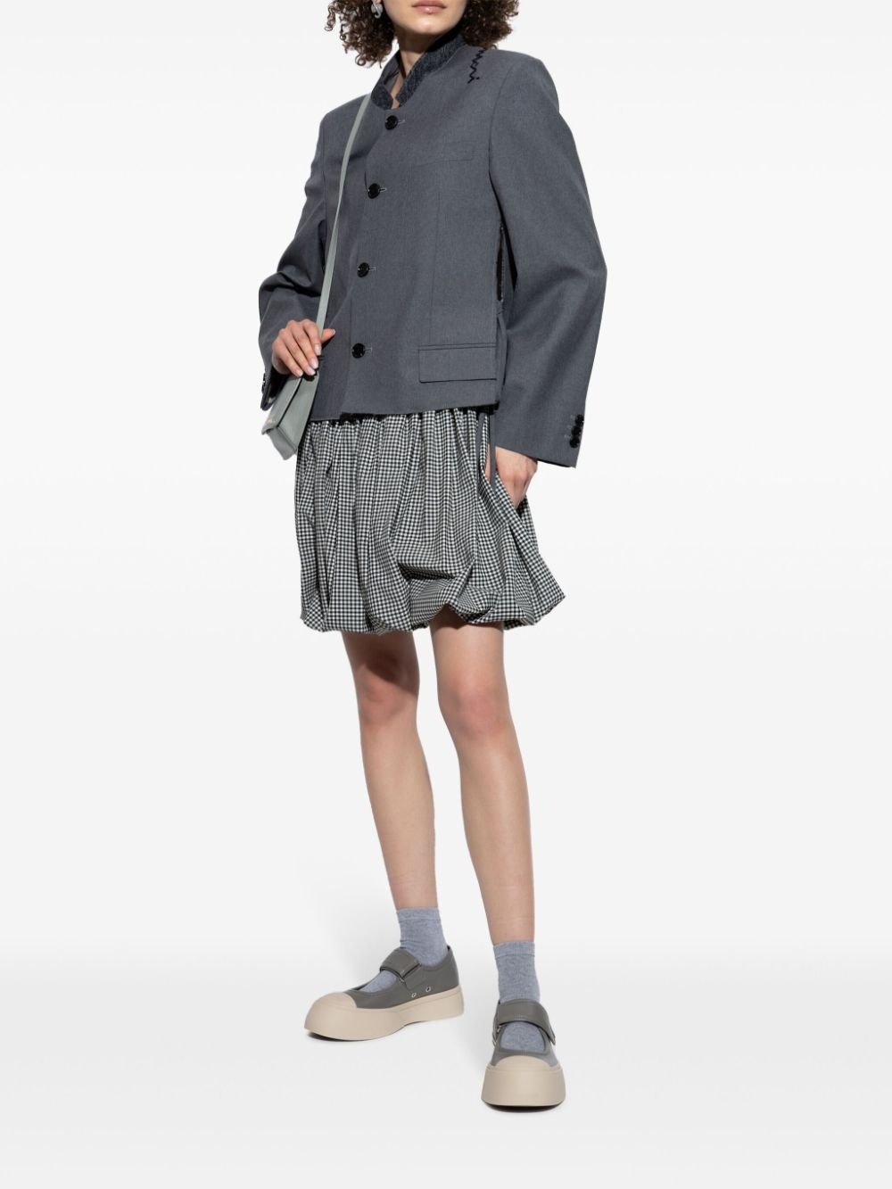 checked mini skirt - 2