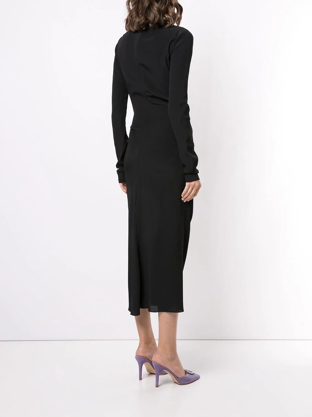 asymmetric mid-length dress - 4