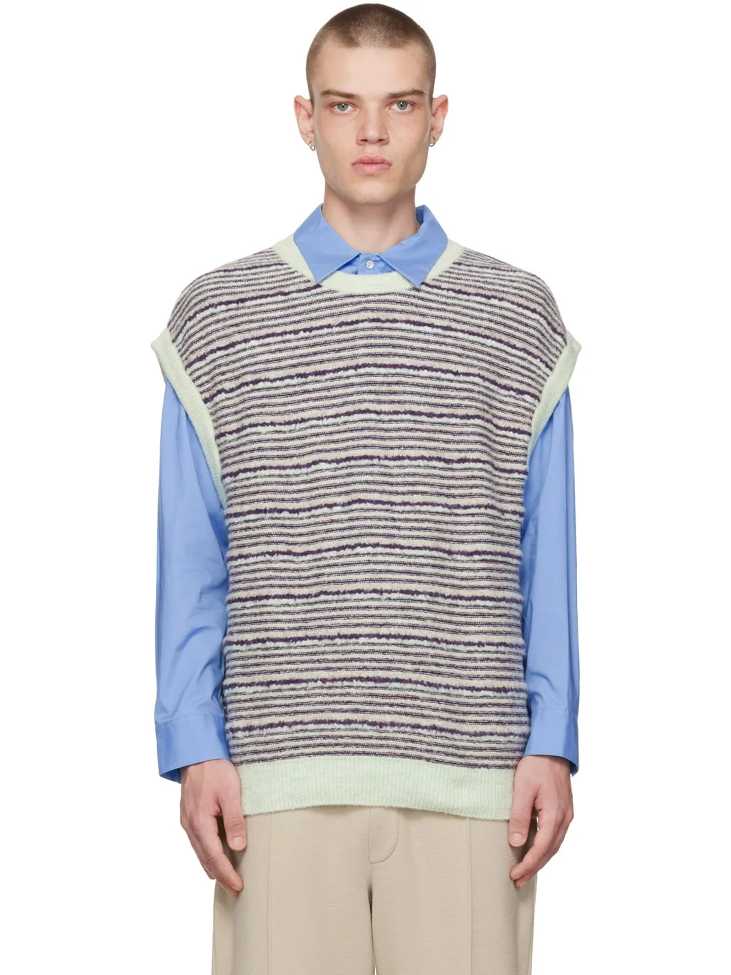 Purple Striped Vest - 1