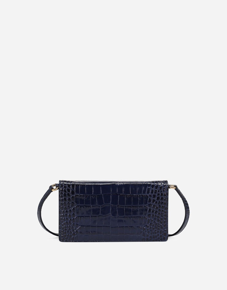 Crocodile-print calfskin cell phone bag - 4