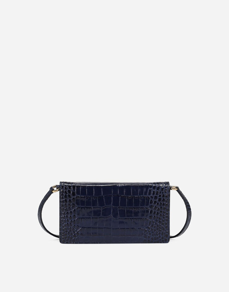 Crocodile-print calfskin cell phone bag 4