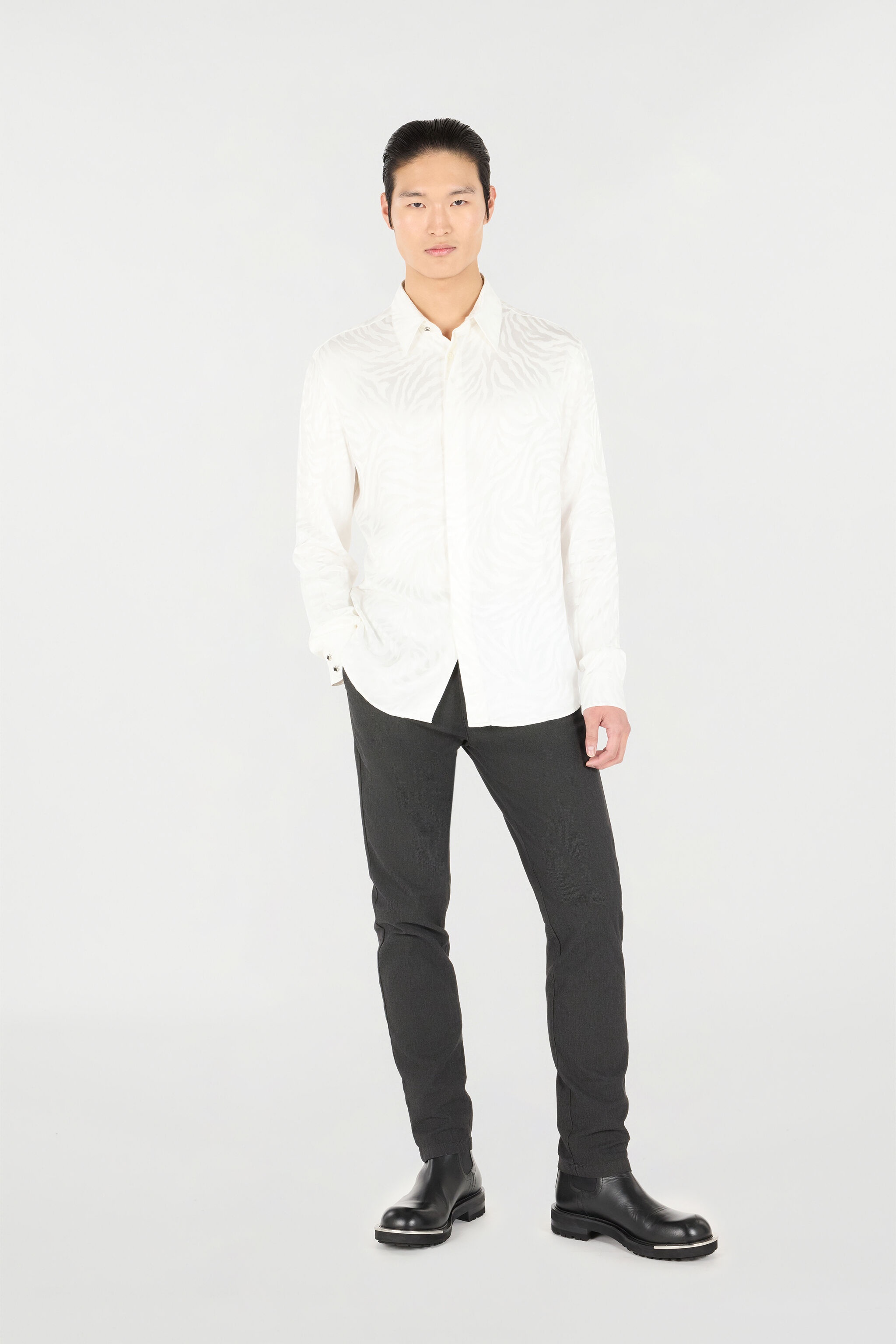 Long Shirt With Tiger Skin Print - 2