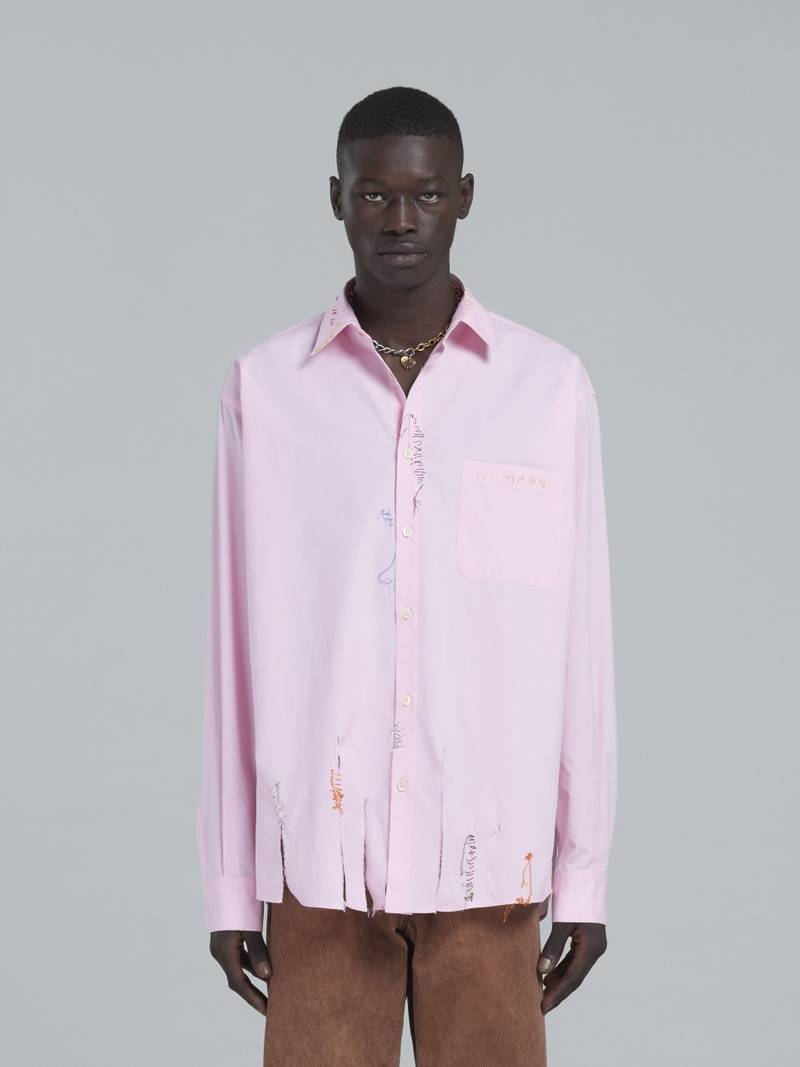 Marni PINK COTTON SHIRT WITH EMBROIDERY outlook