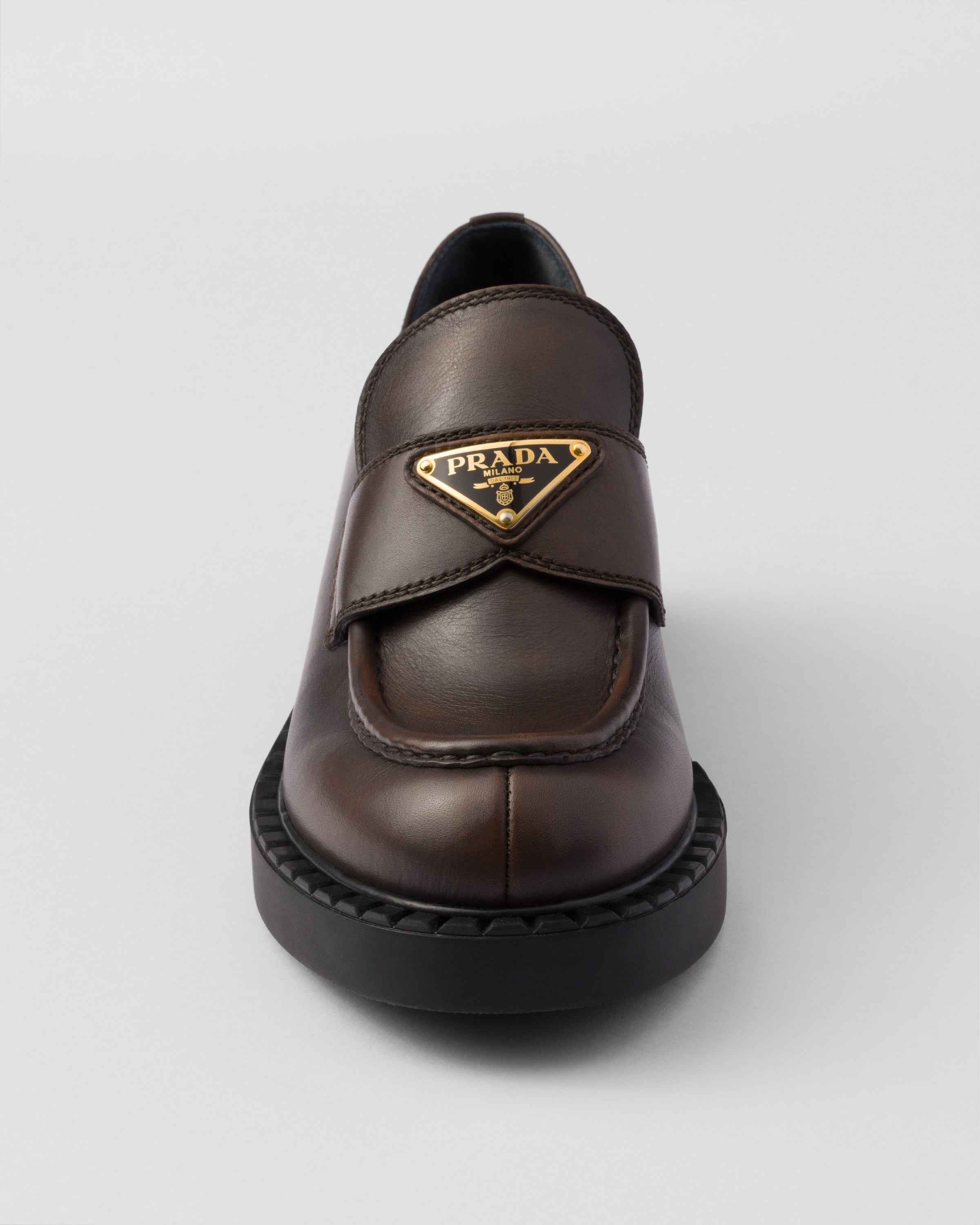 Chocolate leather loafers - 5