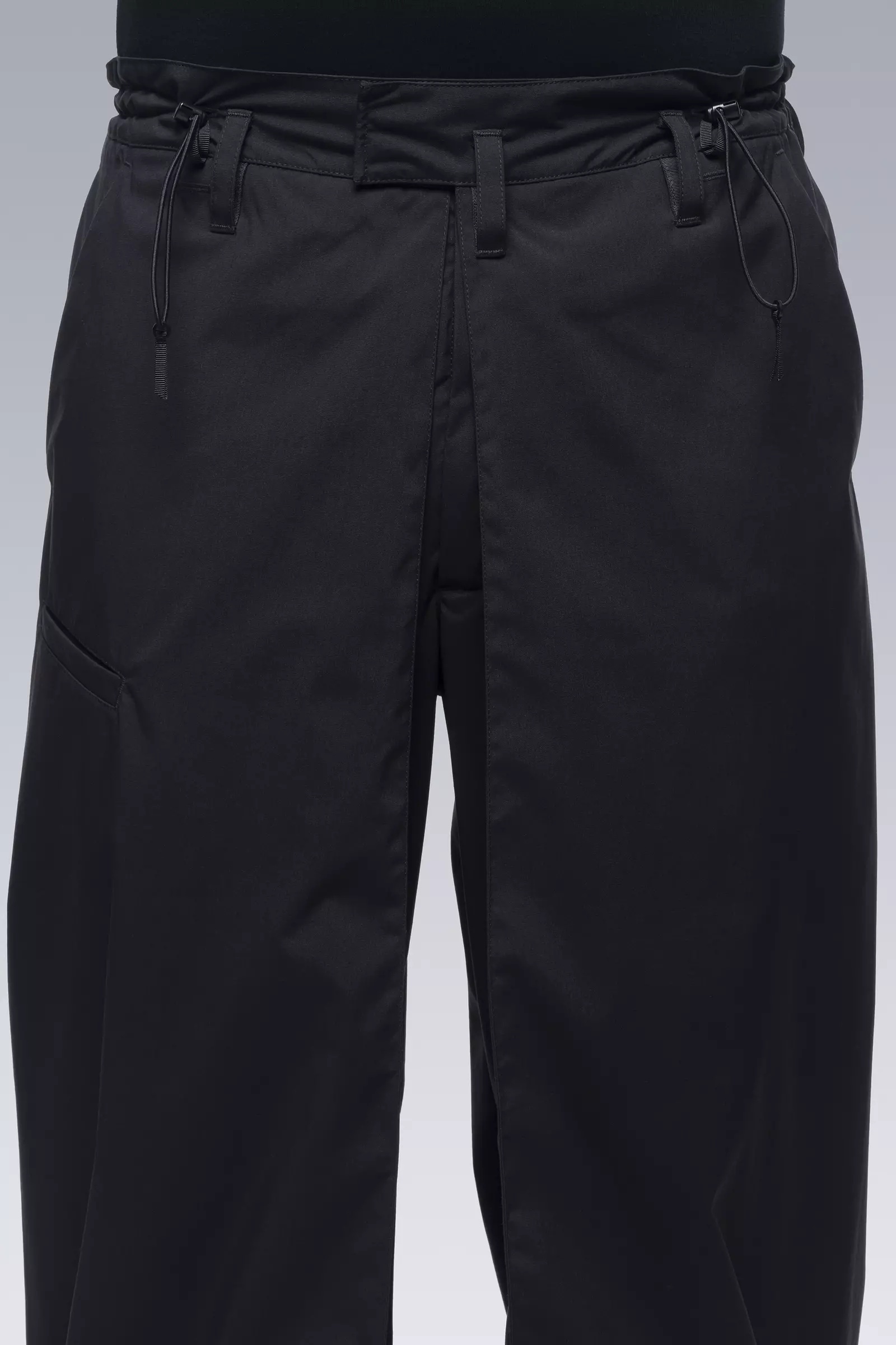 P54-E Encapsulated Nylon Pleated Trouser Black - 25