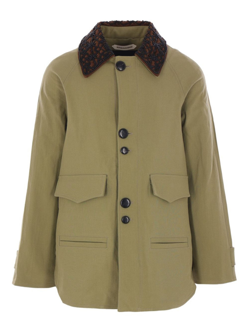 embroidered-collar canvas jacket 1