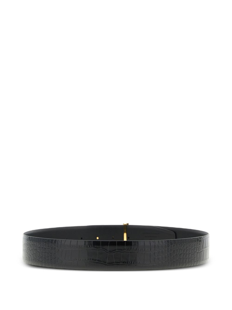 TOM FORD reversible crocodile-effect logo belt outlook