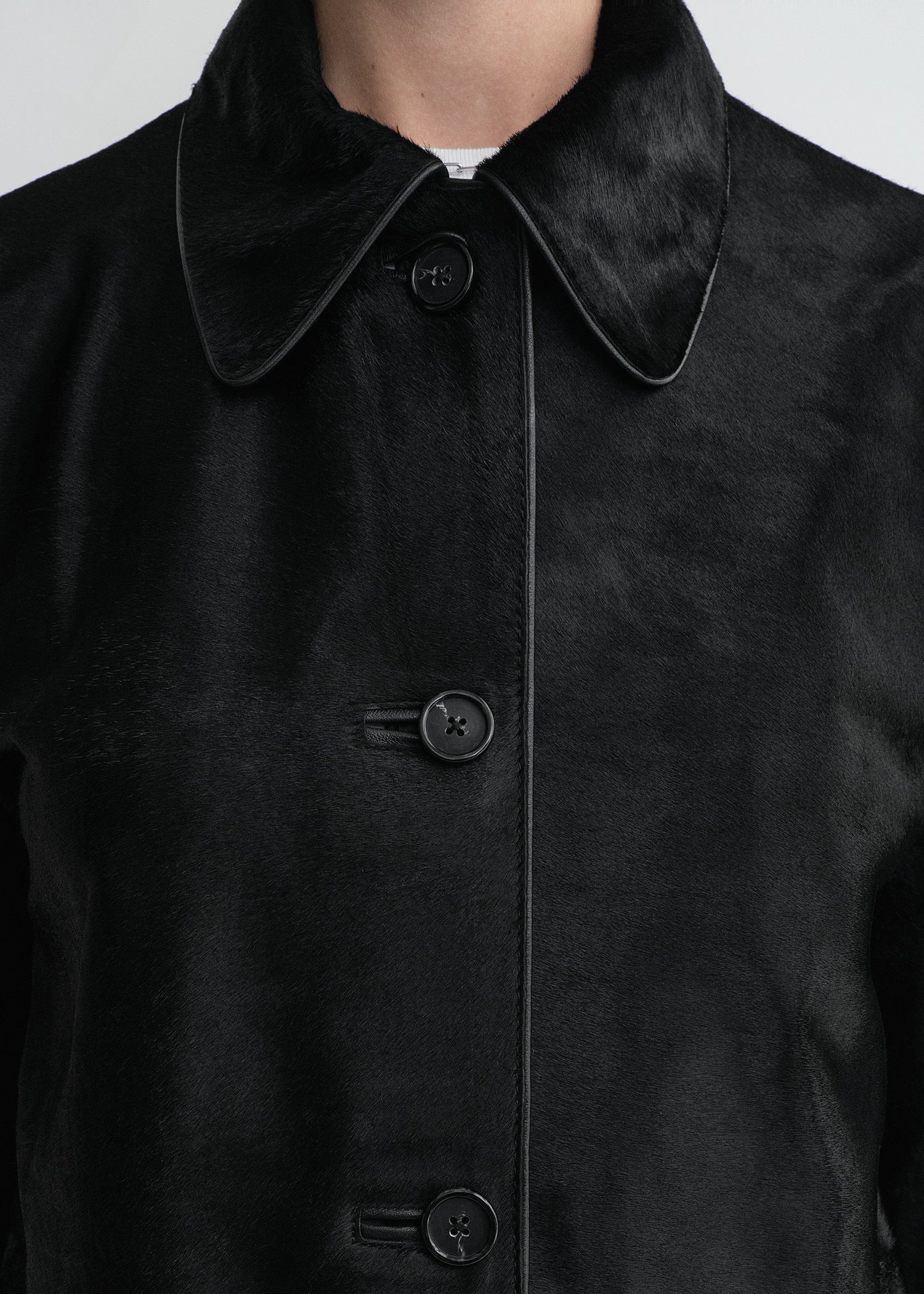 Pony hair coat black - 6