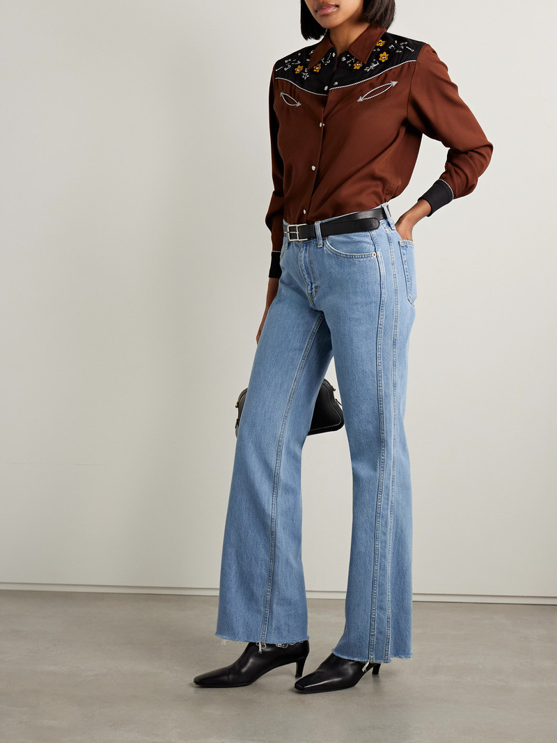 RE/DONE The Californian Frayed Mid-rise Flared Jeans outlook