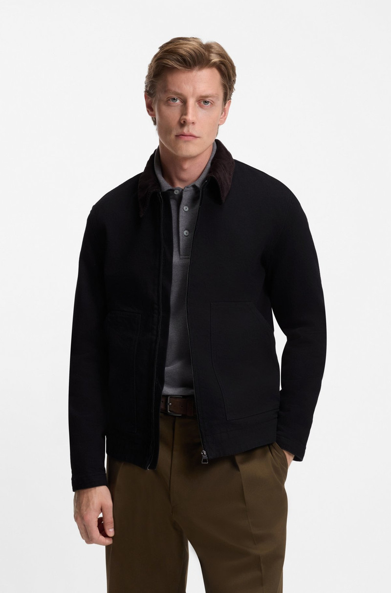 BECKHAM X BOSS JACKET IN BLACK RIGID DENIM 2