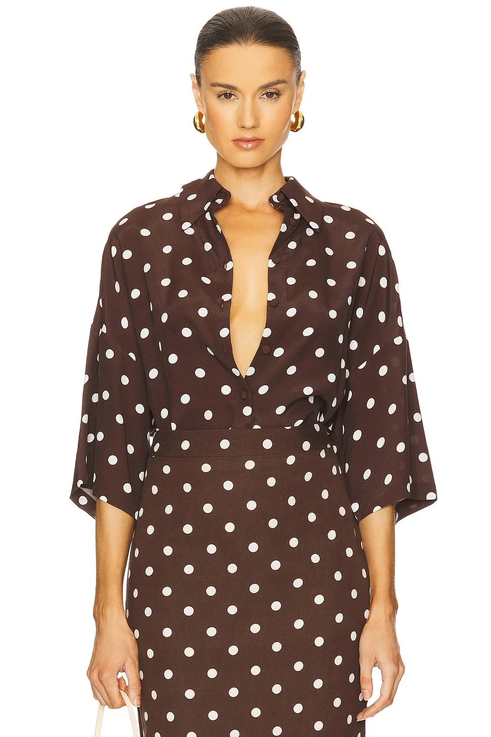 Oversized Polka Dot Shirt - 1