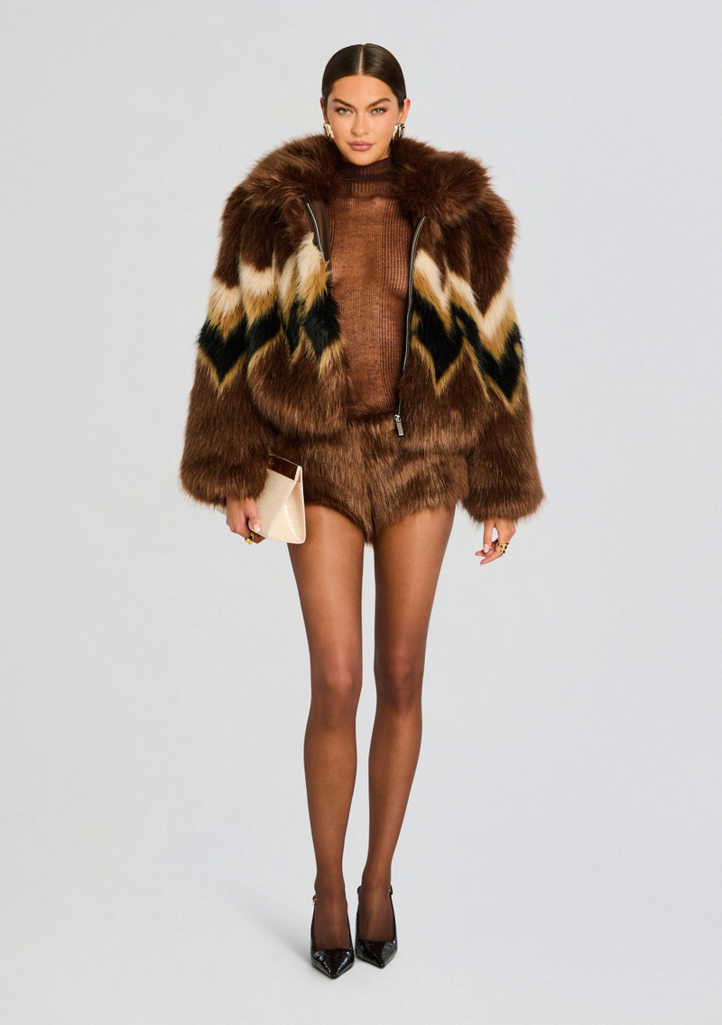 RETROFÊTE ARISTA FAUX FUR SHORTS outlook