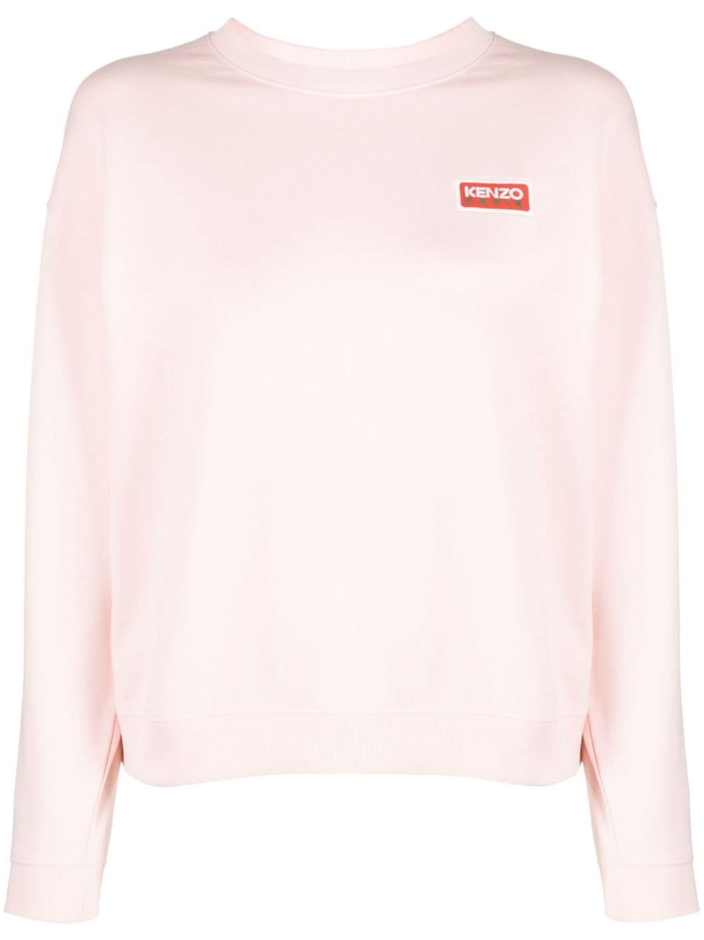 logo-embroidered cotton sweatshirt - 1