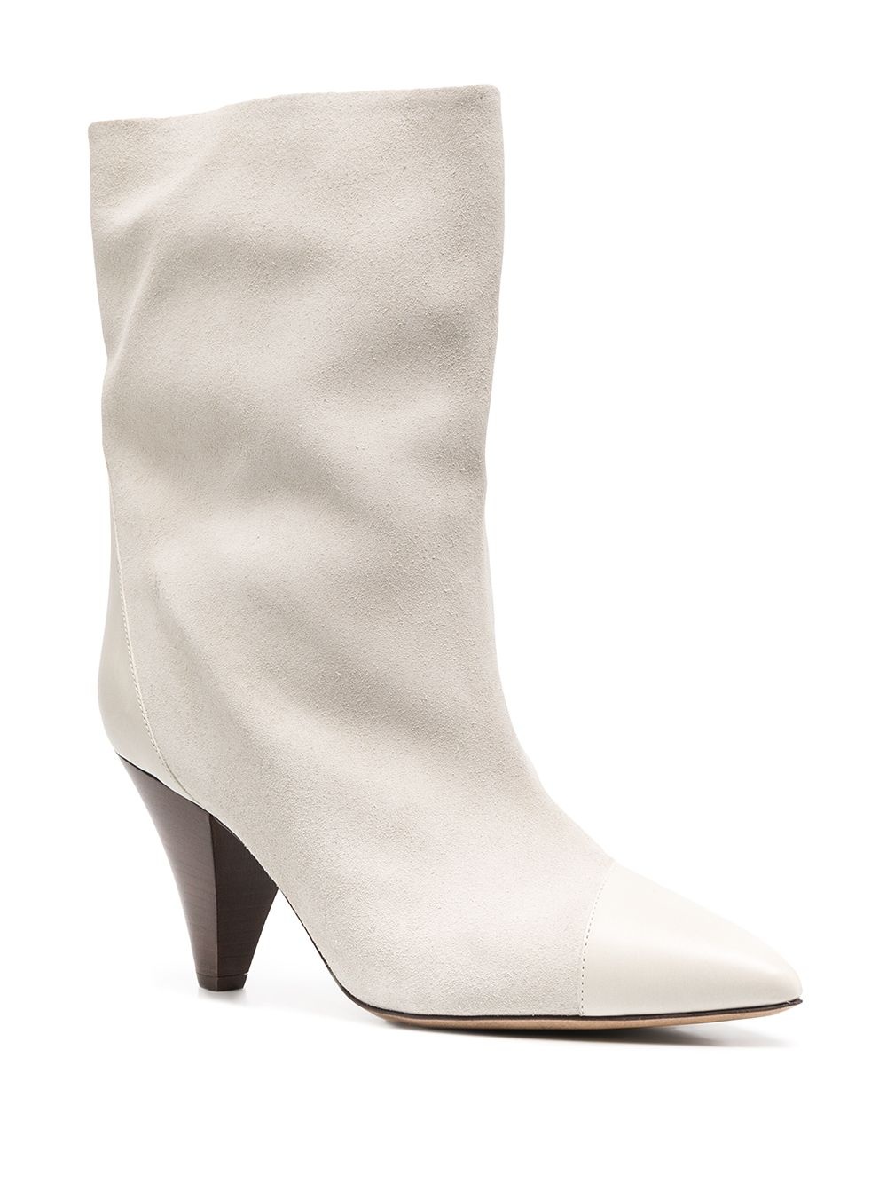 pointed toe mid heel boots - 2