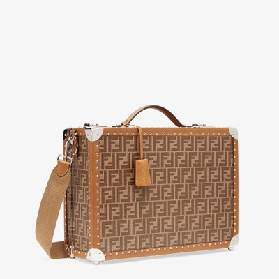 FENDI Brown fabric suitcase outlook