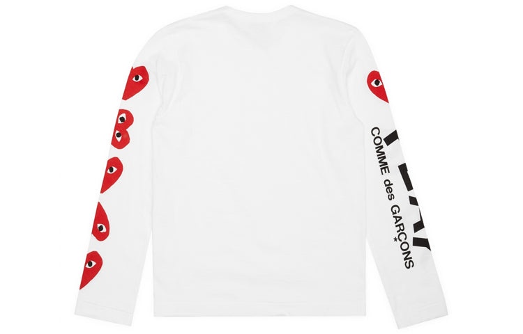 (WMNS) COMME des GARCONS PLAY 5 Hearts Long Sleeves Tee 'White' AZ-T261-051-1 - 2
