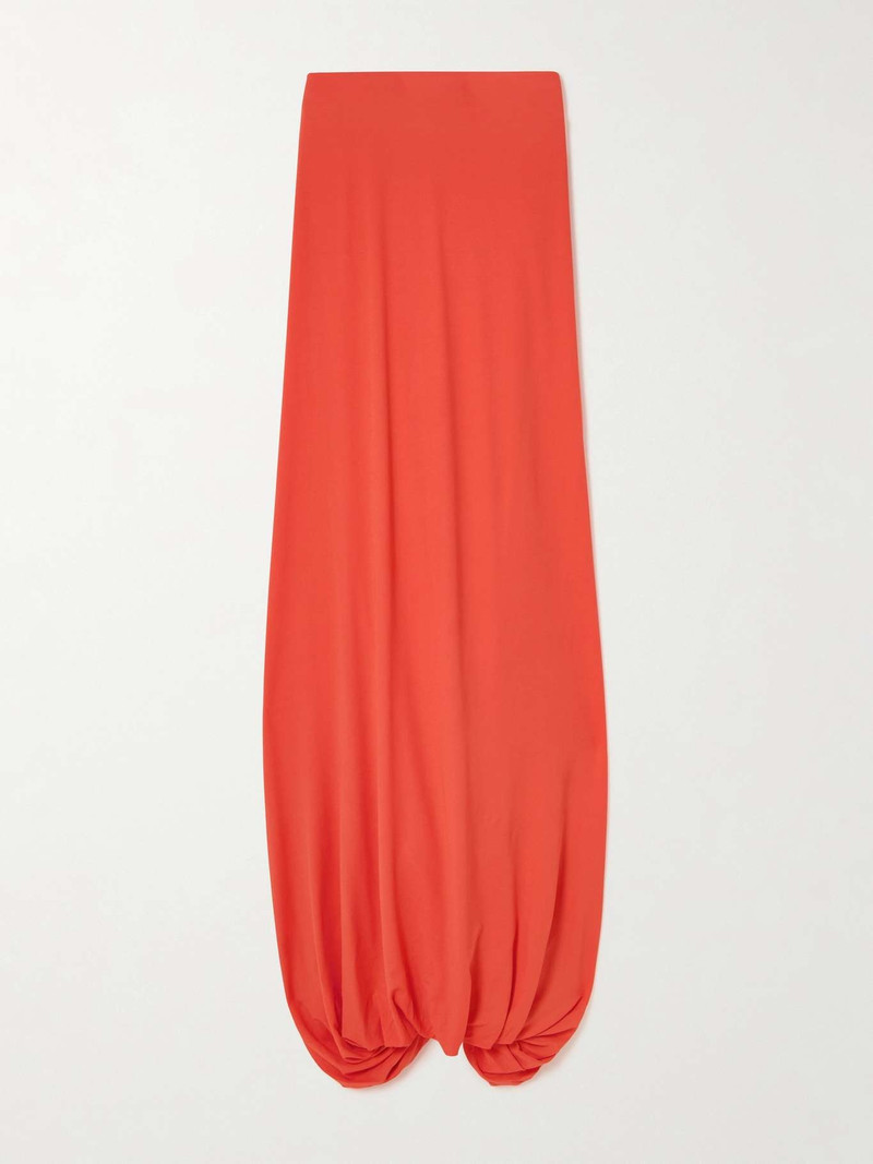 Eula strapless gathered stretch-jersey maxi dress - 1
