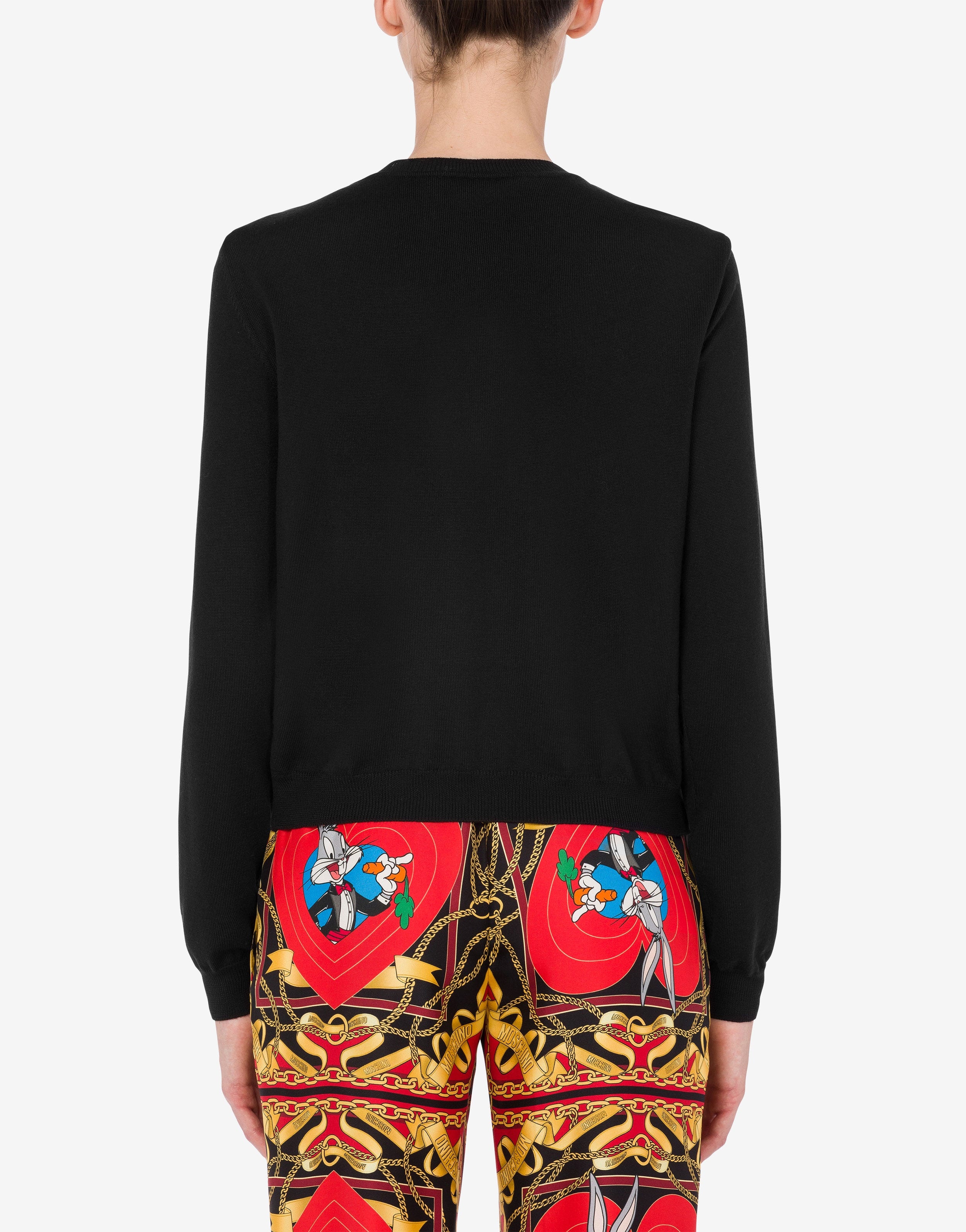 CHINESE NEW YEAR WOOL AND TWILL CARDIGAN - 3