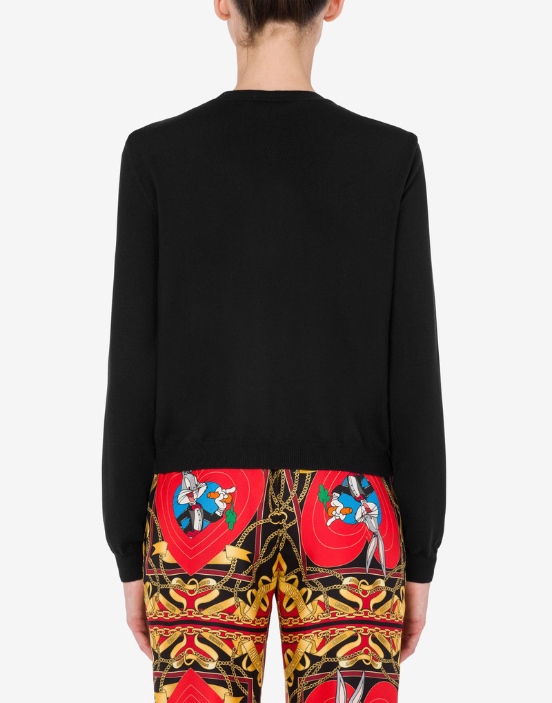 CHINESE NEW YEAR WOOL AND TWILL CARDIGAN 3