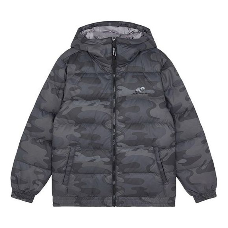 New Balance Sport Printed Logo Puffer Jacket 'Black Camo' AMJ13335-BM - 1