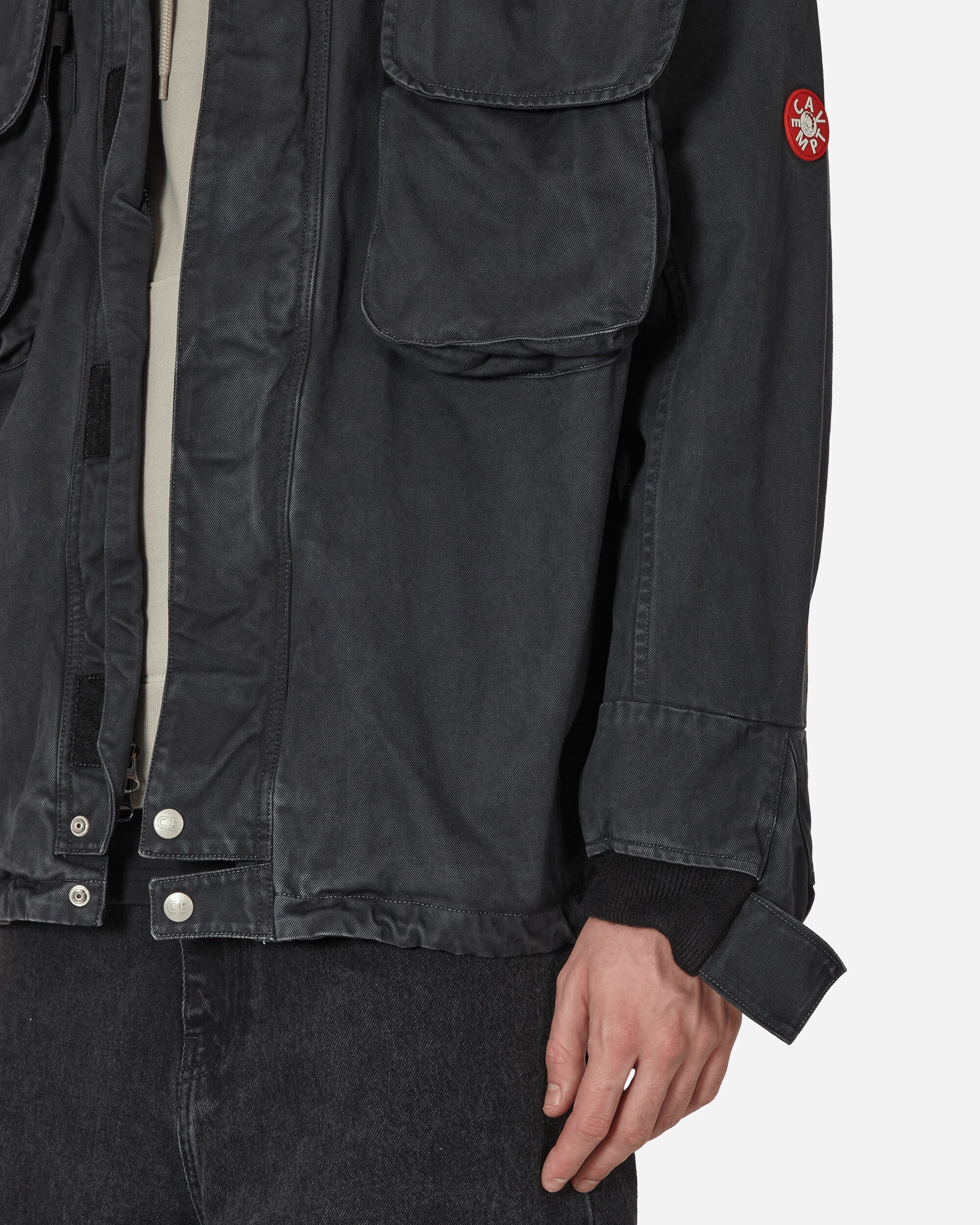 Cav Empt Overdye Hood Zip Jacket Charcoal | slamjam | REVERSIBLE Cav Empt Overdye Hood Zip Jacket Charcoal | slamjam | REVERSIBLE
