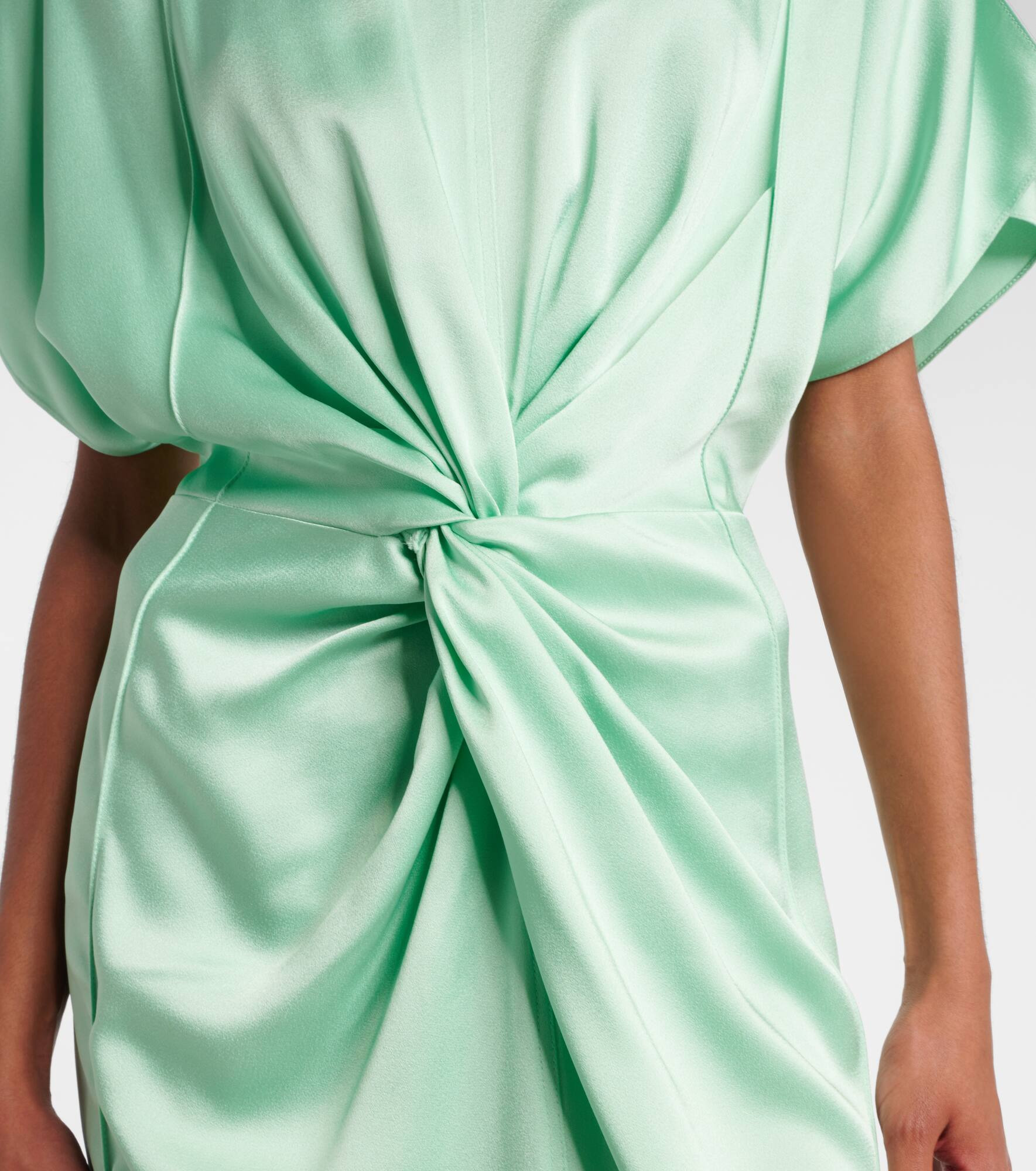 Satin midi dress - 5