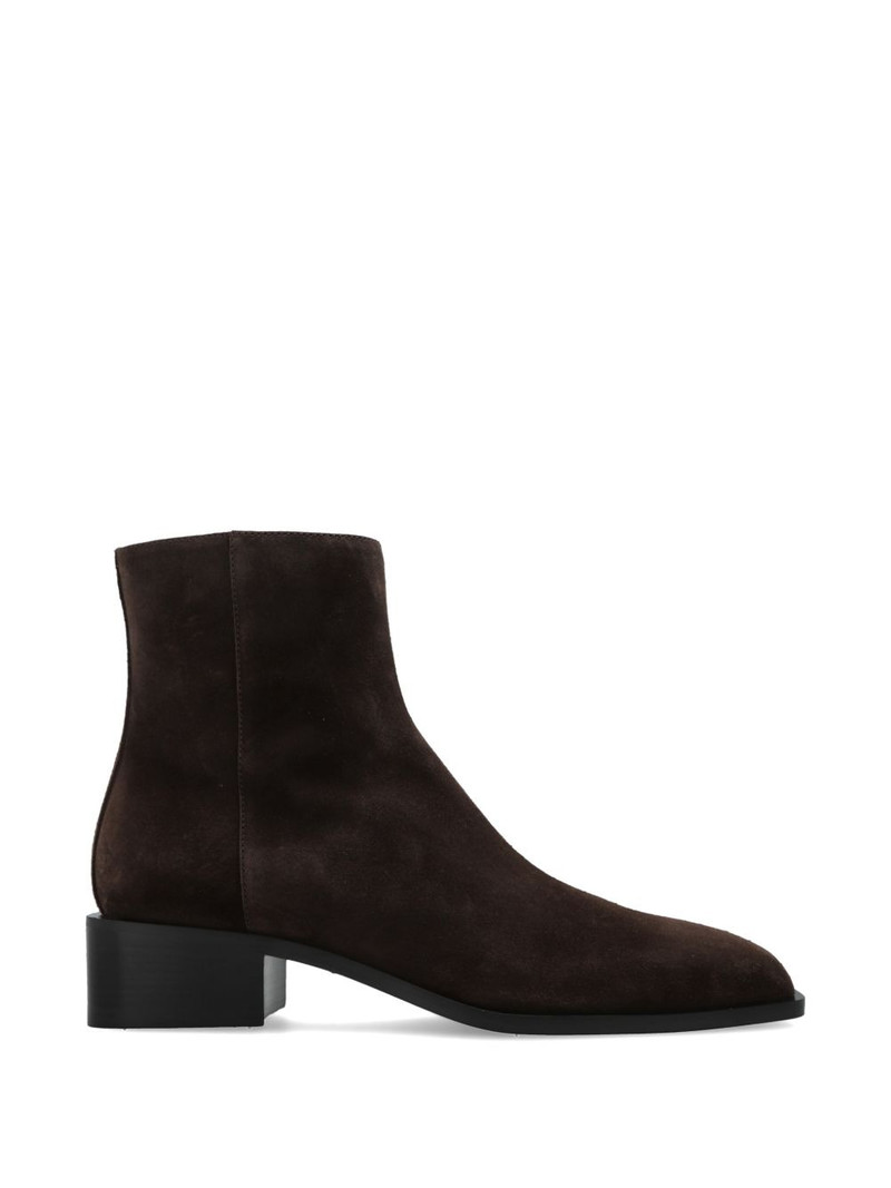 square toe zipped boots 1