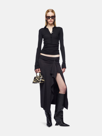 THE ATTICO BLACK MIDI SKIRT outlook