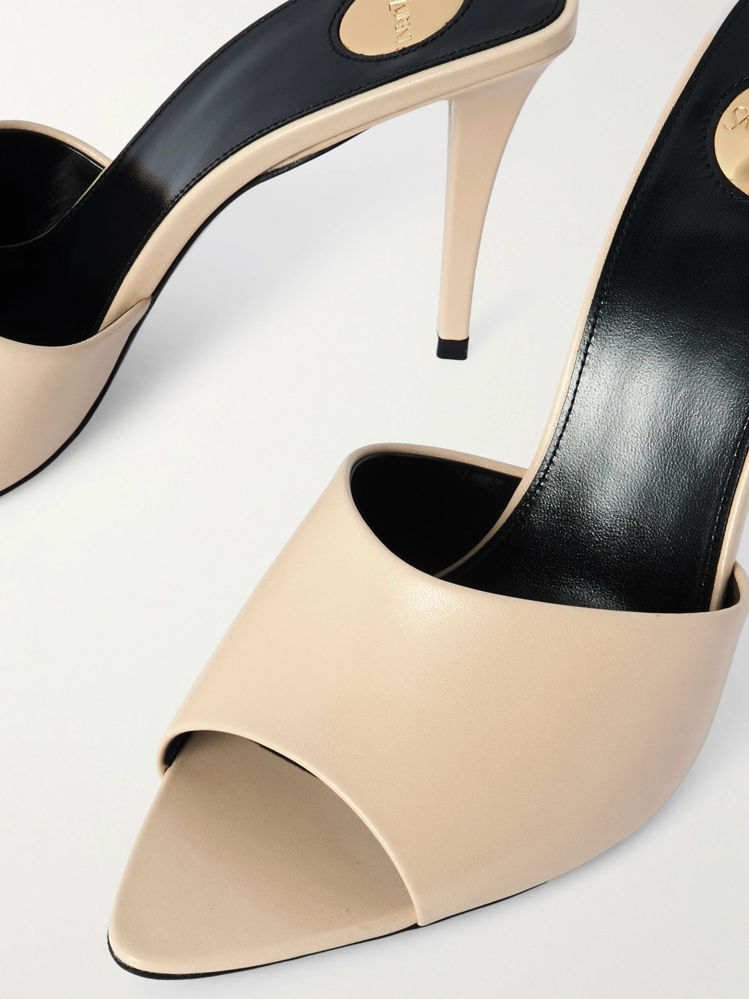 Romy leather mules Cream - 4