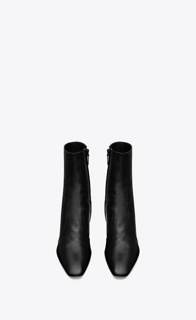 SAINT LAURENT xiv zipped boots in smooth leather outlook