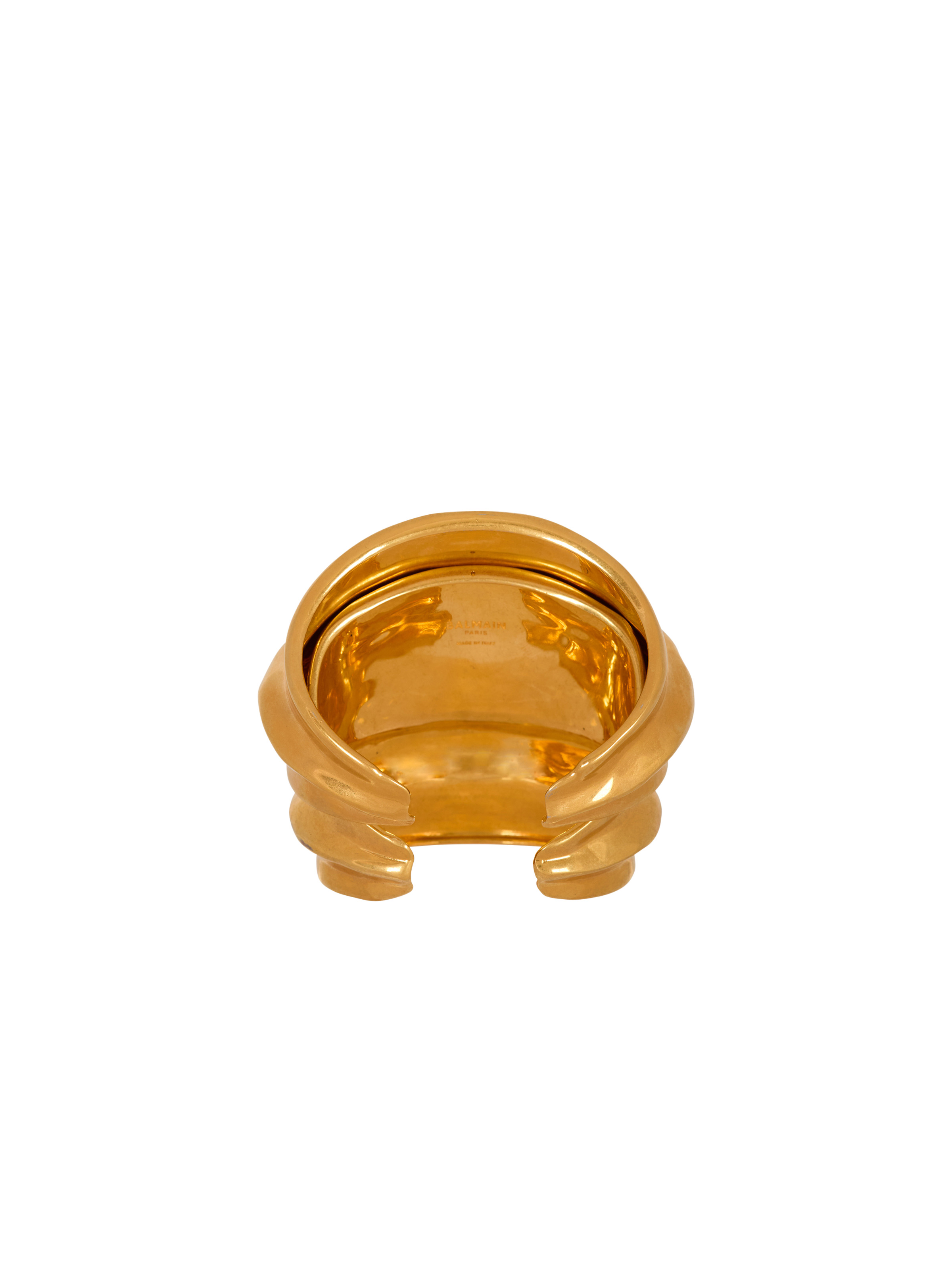 Brass bamboo cuff - 3