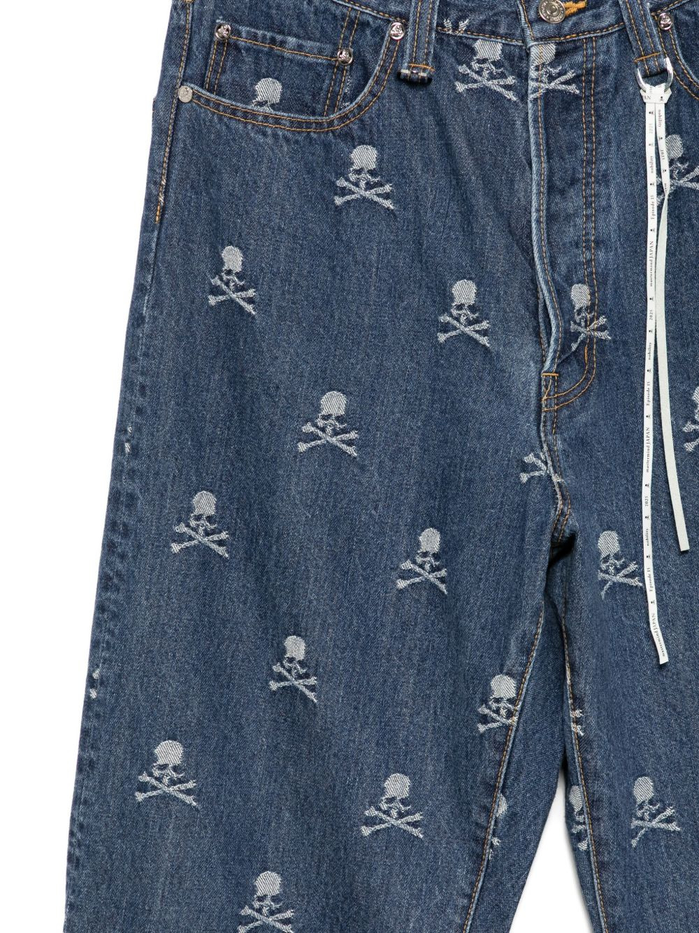 logo-embroidered jeans - 3