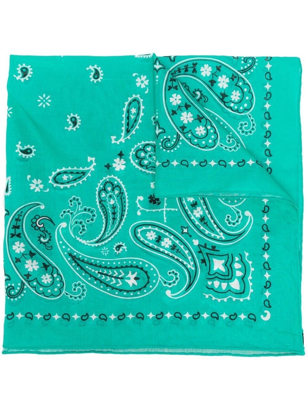 bandana-print cotton scarf - 1